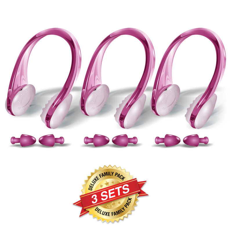 Blupond Pink Swimming Nose Clips And Earplugs Swim Gear Sports And Outdoors Swimming #1