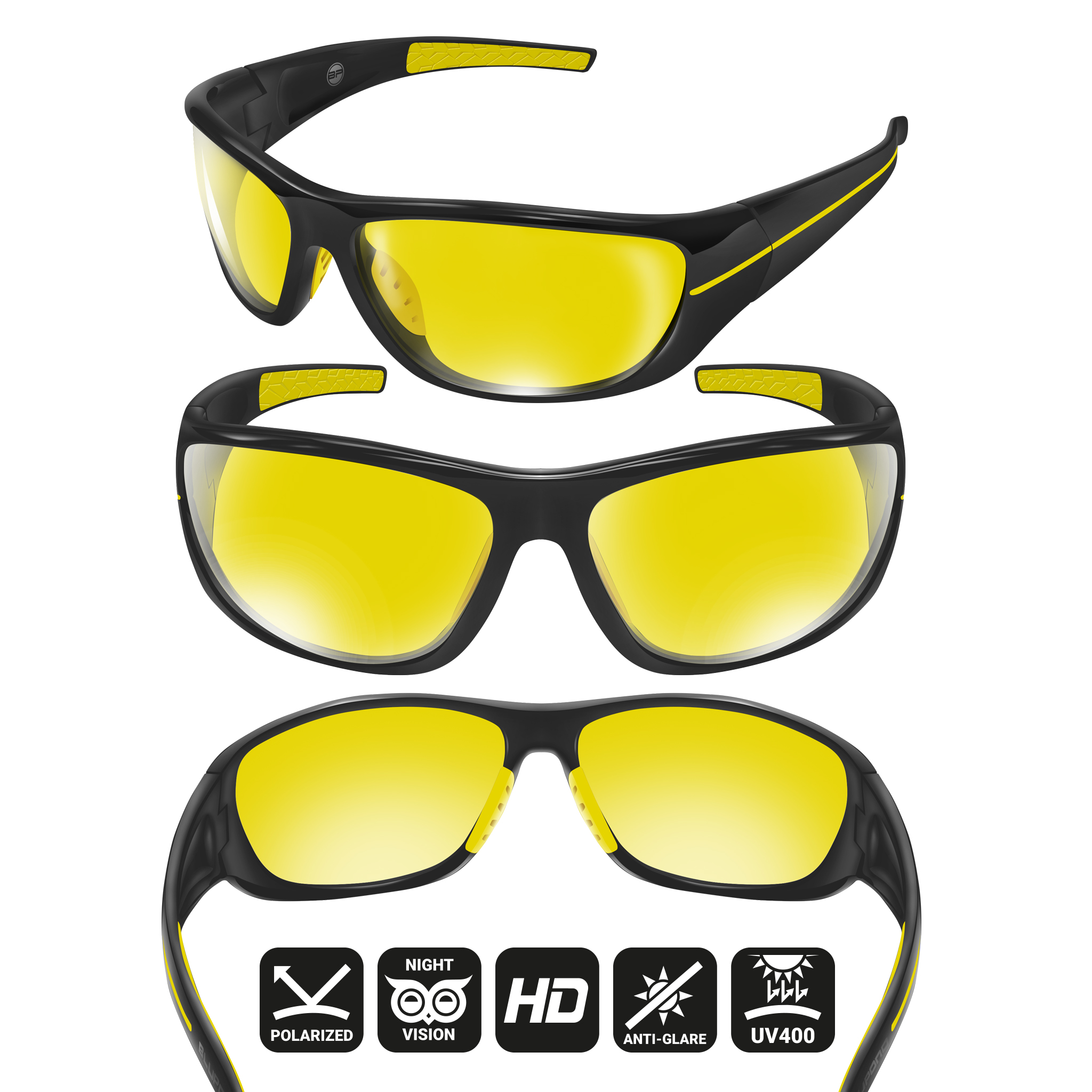 Anti Glare Glasses Chopper HD Lenses (Black Yellow Yellow) - BLUPOND -  EXPAND YOUR LIMITS