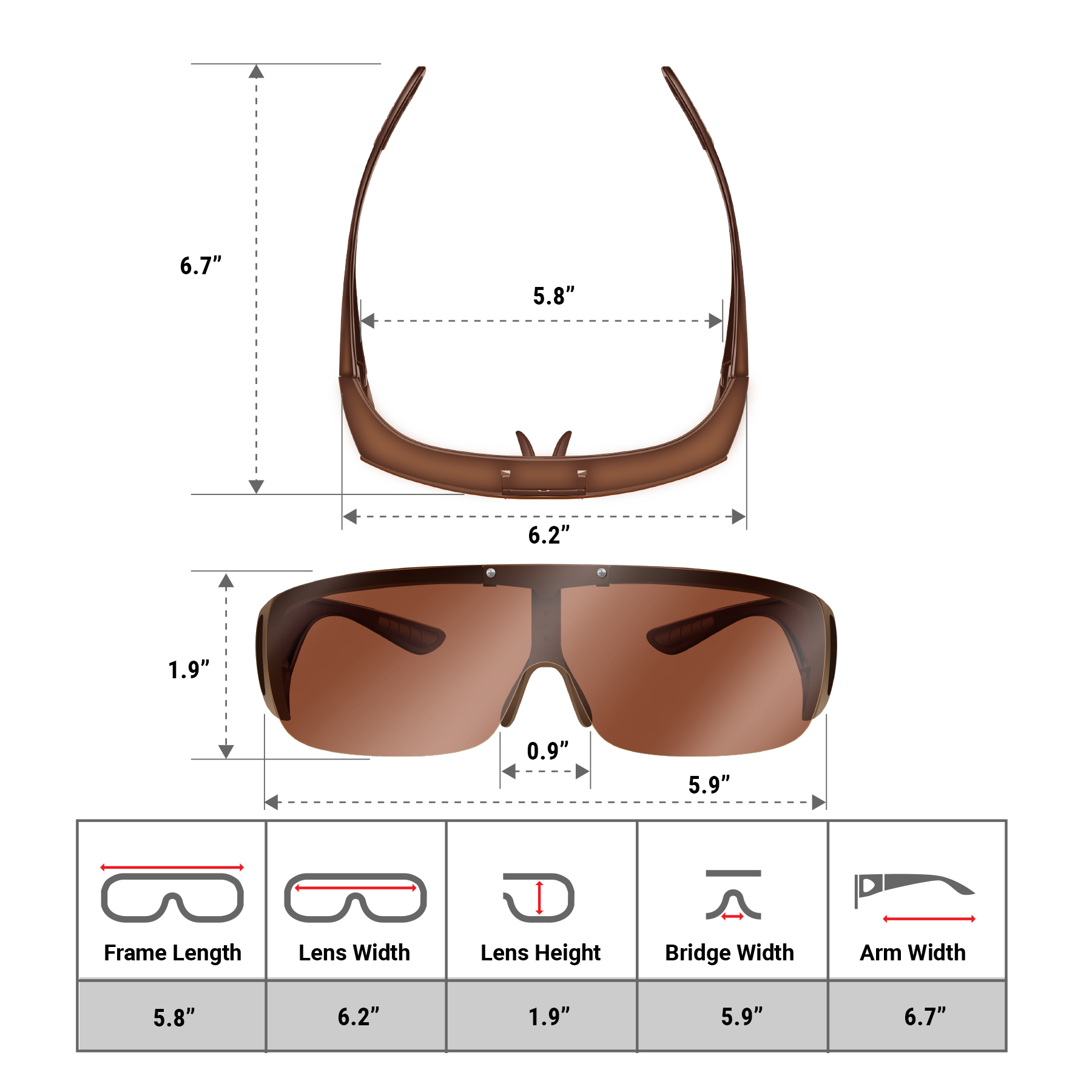 Fit Over Sunglasses Wrap Around Glasses (Brown) - BLUPOND - EXPAND YOUR  LIMITS