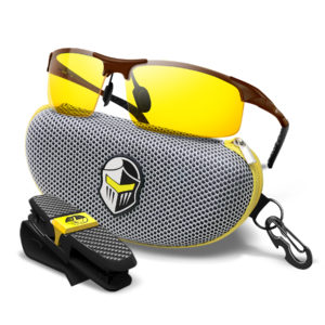 2140 Yellow Lenses Night Vision Driving Unisex Classic Glasses Reduce Glare NEW 