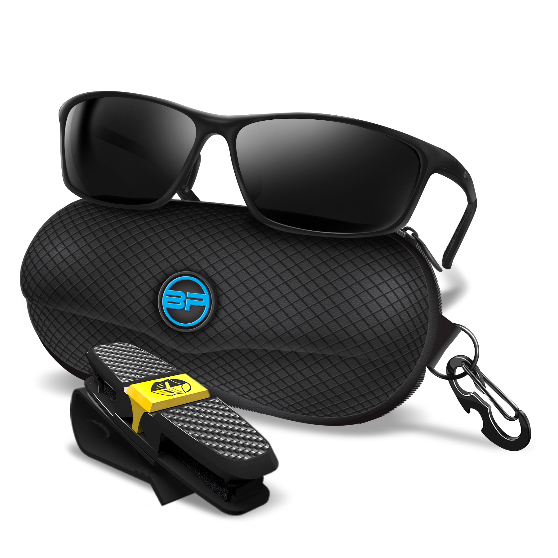Classic Polarized Sunglasses Rally Unisex (Black Black) - BLUPOND